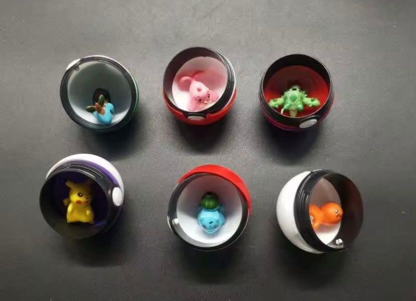 Lot de 10 pokeball avec figurine surprise à l’intérieur. Kawaii cute Pokémon