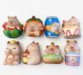 Lot de 8 squishy capybara amusant kawaii très cute et moelleux