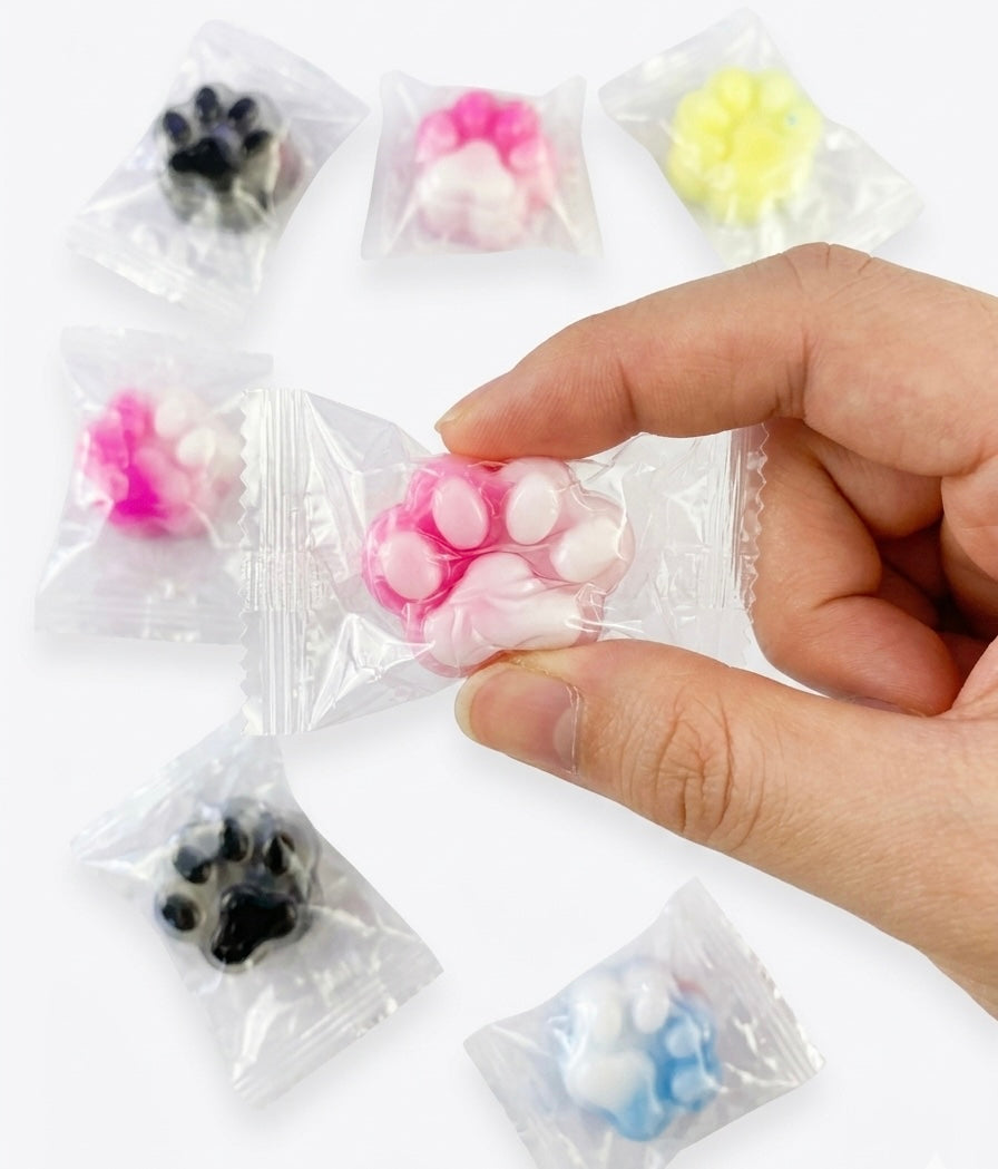Squishy patte de chat lot de 10  aléatoire kawaii moelleux et adorable trop cute