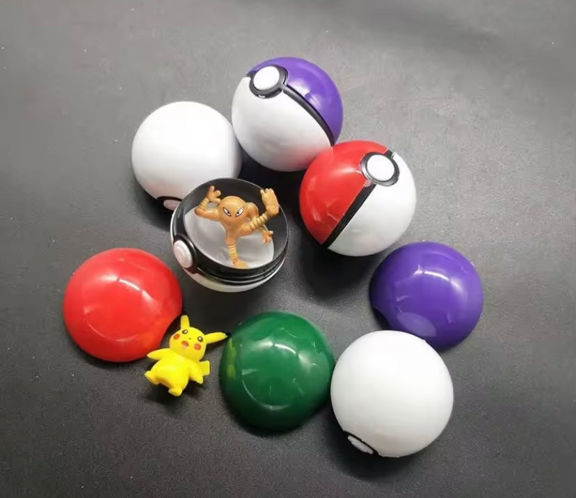 Lot de 10 pokeball avec figurine surprise à l’intérieur. Kawaii cute Pokémon